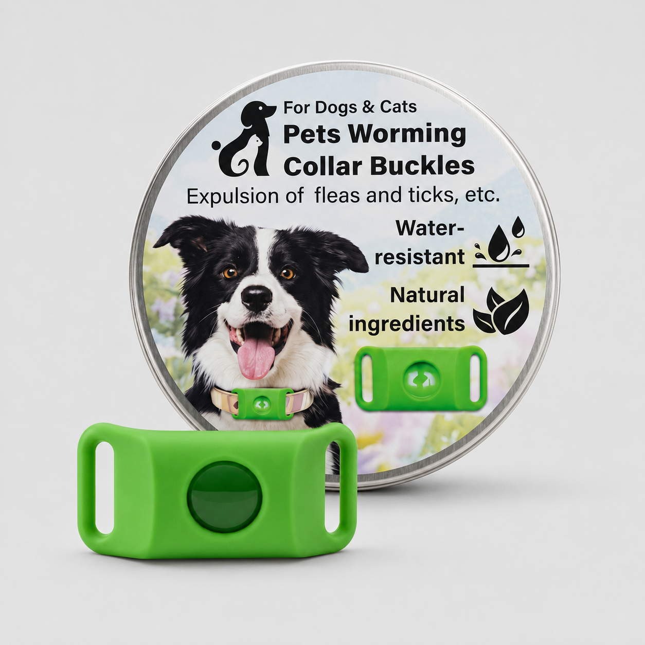 Flea & Tick Repellent Collar Buckle — Natural, Chemical-Free Clip-On for Dogs & Cats