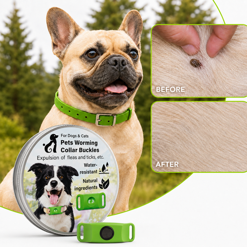 Flea & Tick Repellent Collar Buckle — Natural, Chemical-Free Clip-On for Dogs & Cats
