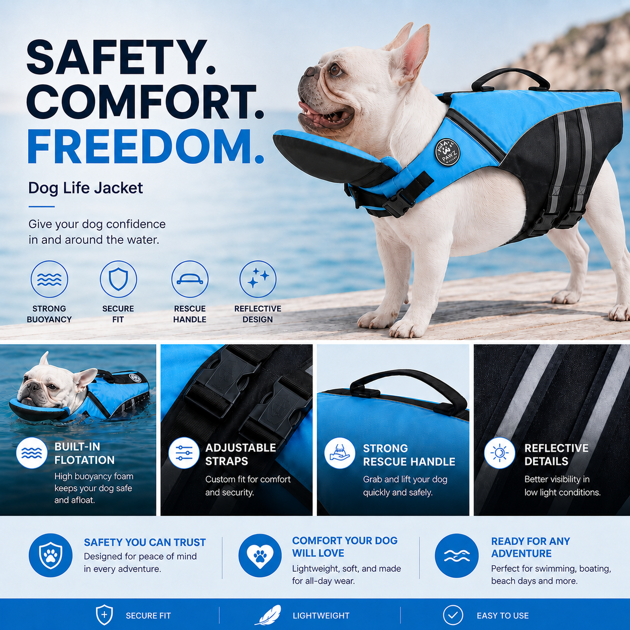 FloatGuard™ Dog Life Jacket with Head Support